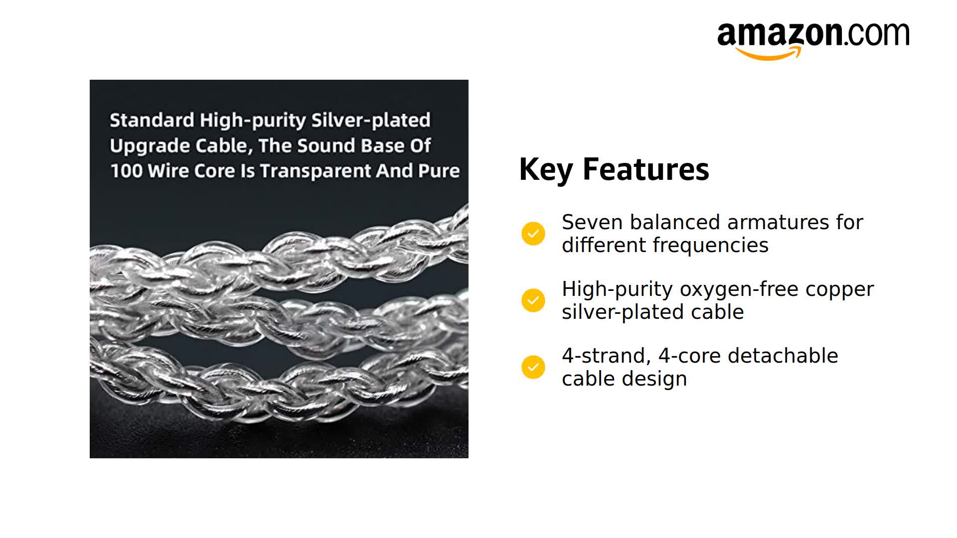 Amazon.com: Linsoul KZ Zax 1DD+7BA Hybrid Driver HiFi in-Ear